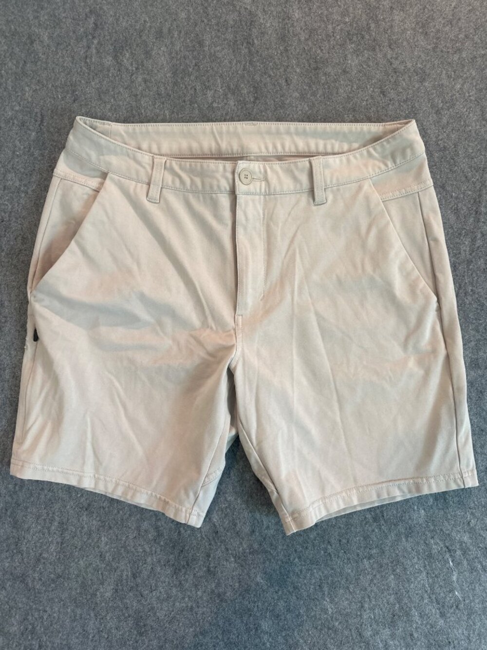 BYLT Mens Khaki Premium Basics Stretch Shorts Size 34